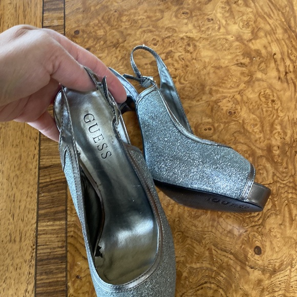 Silver platform heels. Worn only a couple times. - Picture 4 of 5